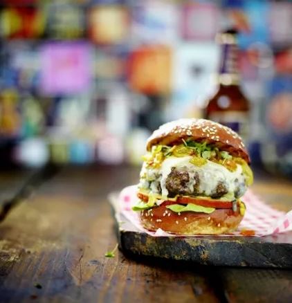 Blue Cheese & Apple Burger