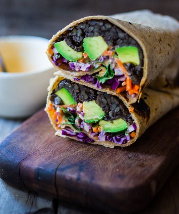 Spicy Lentil Tahini Wrap